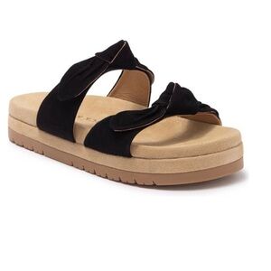 Jack Rogers Monica Black Suede Slide Sandals Size 10